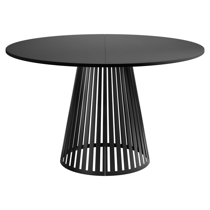 Masa extensibila Klinue 100, MIRJAN 24, negru, 100x100x76 cm