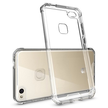 Husa de protectie Hybrid Antisoc pentru Huawei P8 Lite/P9 Lite 2017, carcasa spate PC transparenta cu cadru, Transparent Husa de protectie Hybrid Antisoc pentru Huawei P8 Lite/P9 Lite 2017, carcasa spate PC transparenta cu cadru, Transparent