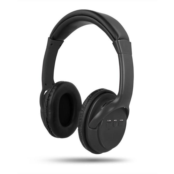 Wireless Слушалки с Bluetooth BoomBox v4.1, SETTY, Черен