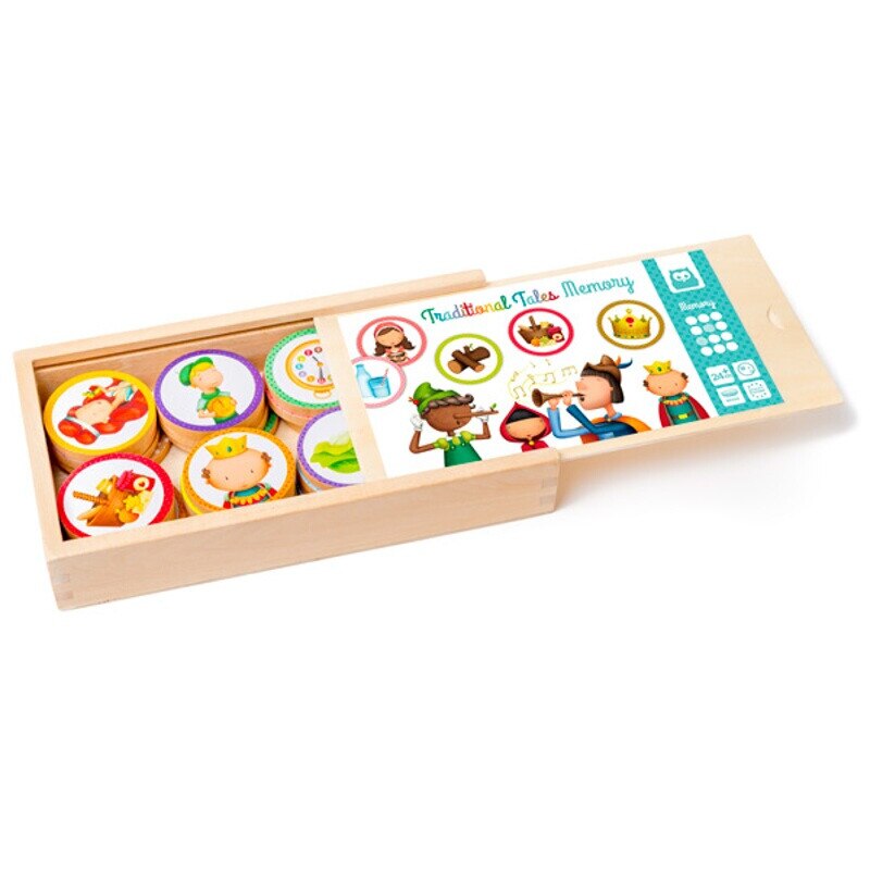 Joc pentru dezvoltarea memoriei, EUREKAKIDS, Lemn, Personaje de basm
