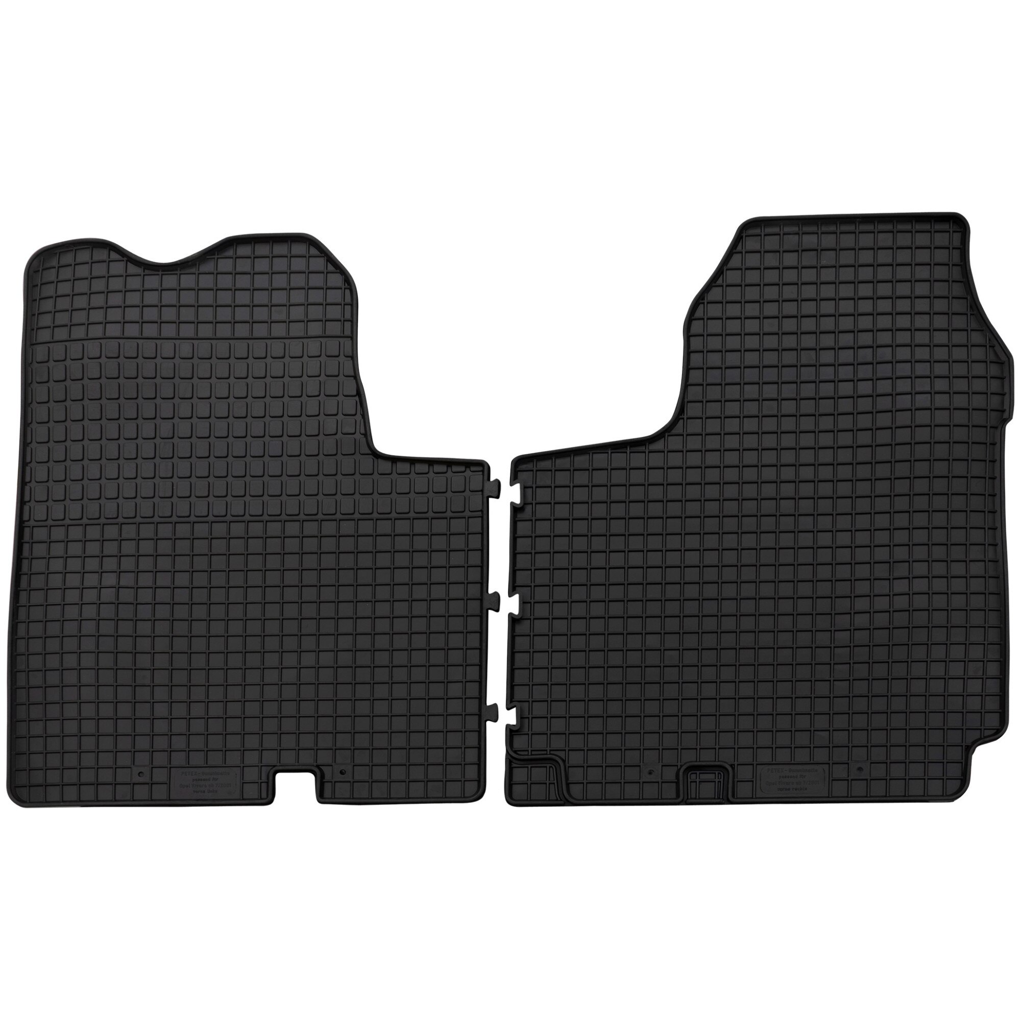 Set 2 Covorase cauciuc Petex, pentru Opel Vivaro de la 7/2001, pentru fata