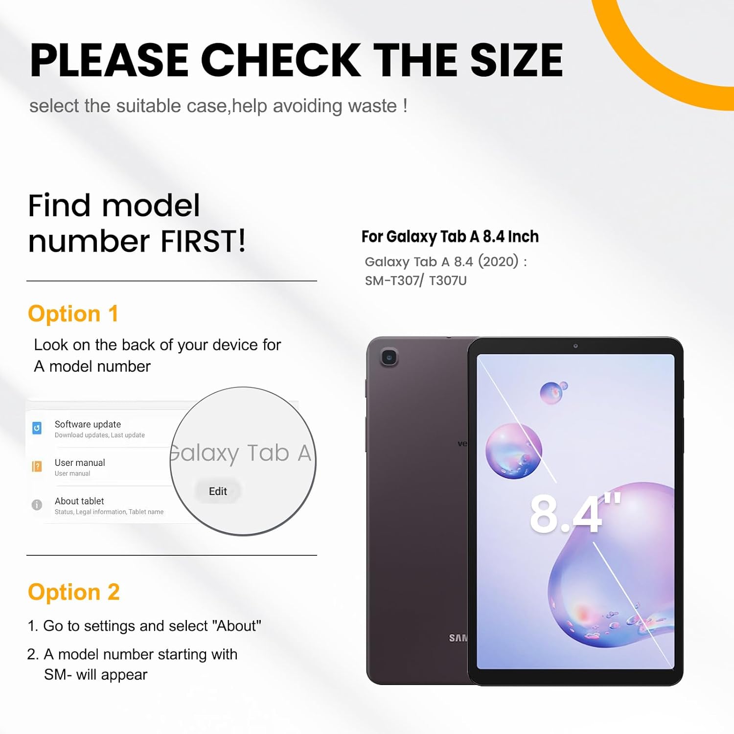 Pachet 360 pentru tableta Samsung Galaxy Tab A 8.4" 2020 (SM-T307/T307U) – husa Sigloo cu folie inclusa, curea de umar si suport rotativ, Negru