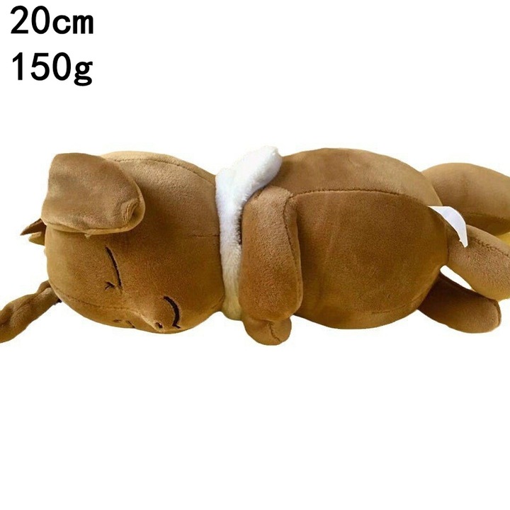 Jucarie de plus Pokemon Eevee, super moale, pozitie culcata