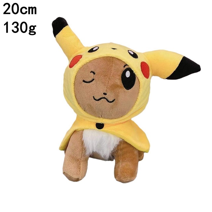 Jucarie de plus Pokemon, transformabila in Eevee, 20cm