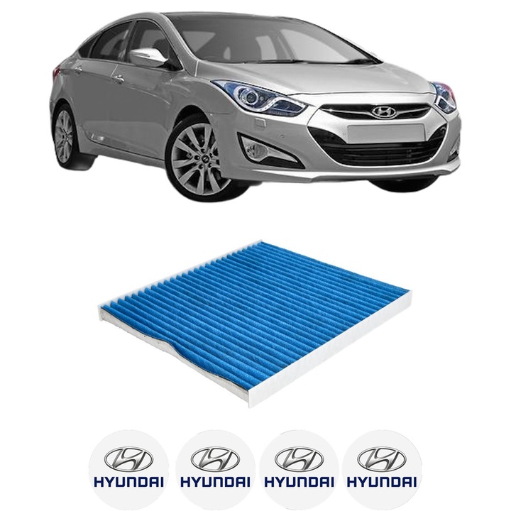 Filtru habitaclu polen Carbon HYUNDAI i40 I (VF) 2.0 CVVT din 2012-2019 KW 130 CP 177 CMC 1999, Auto, Bosch, 4x Stickere auto cu HYUNDAI