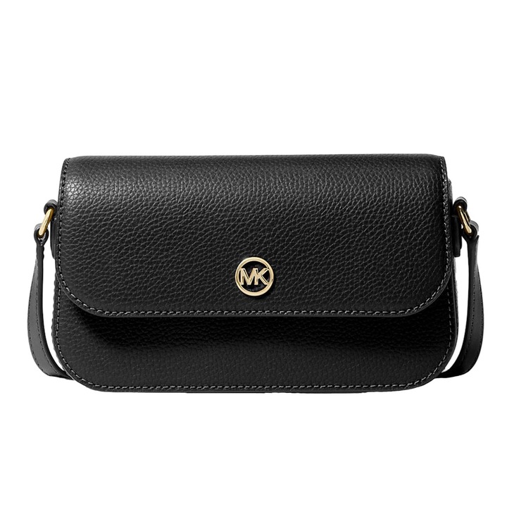 Geanta crossbody din piele naturala, Michael Kors, Negru