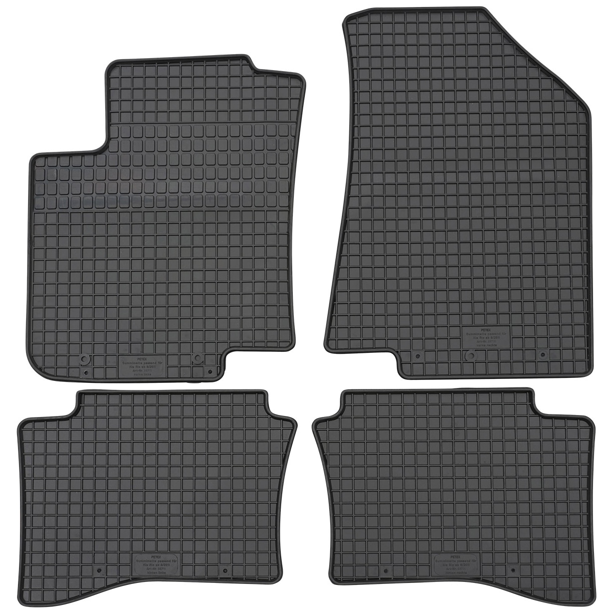 Set 4 Covorase cauciuc Petex, pentru Kia Rio de la 8/2011