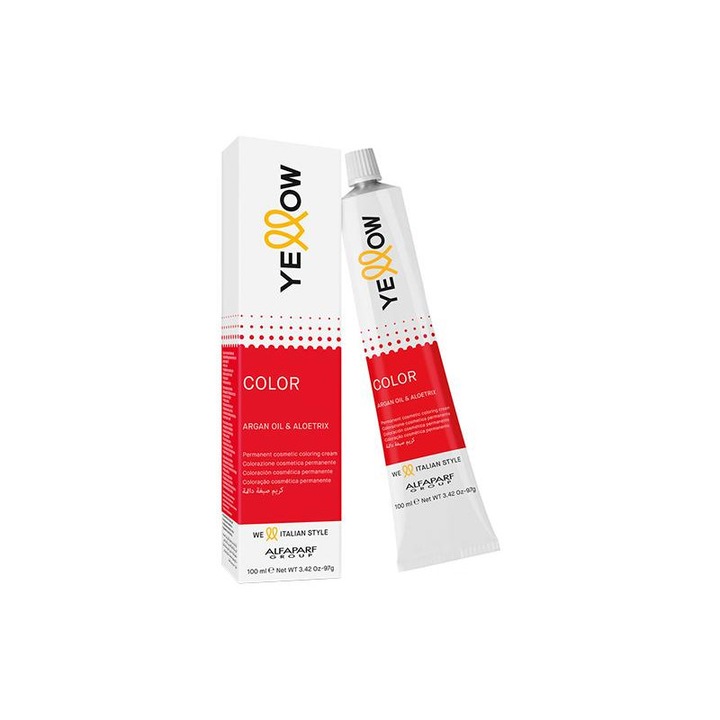 Vopsea permanenta de par Yellow Color cupru inchis blond mahon 6.45 100ml