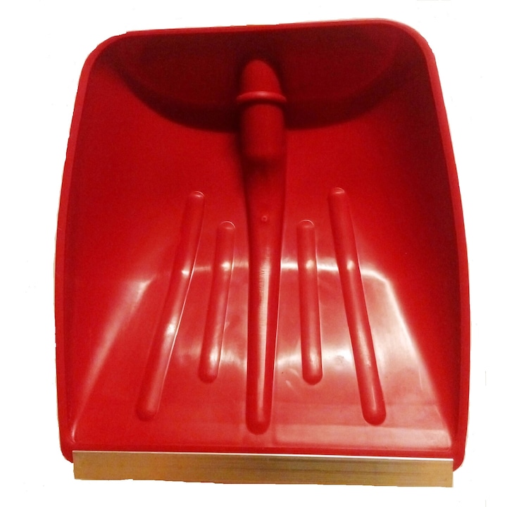 Lopata zapada profesionala plastic cu lama de aluminiu, 42 x 37cm, Rosu ultrarezistenta fara coada