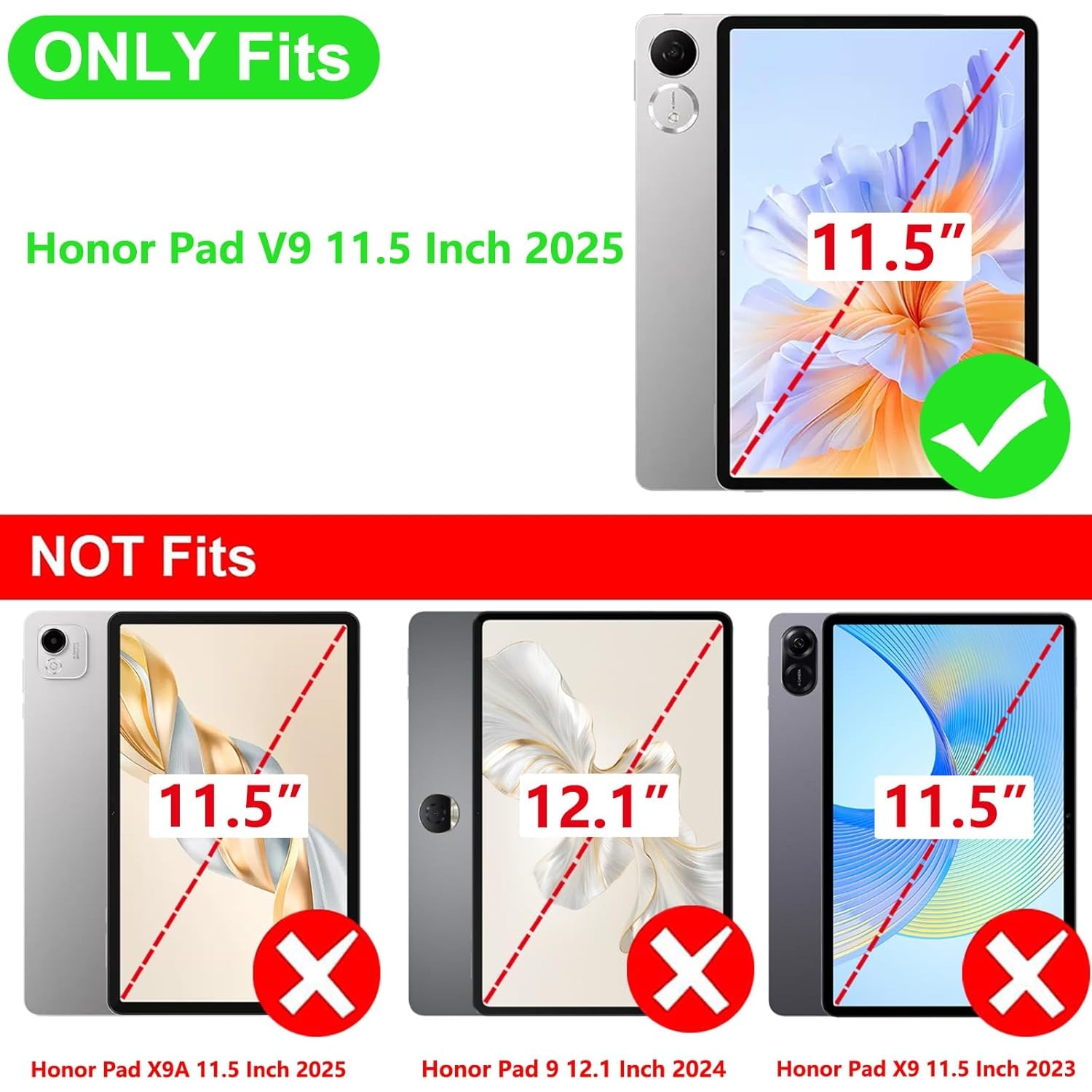 Husa tabletă Omelivon pentru Honor Pad V9 11.5", funcție sleep/wake, protecție rezistentă, negru