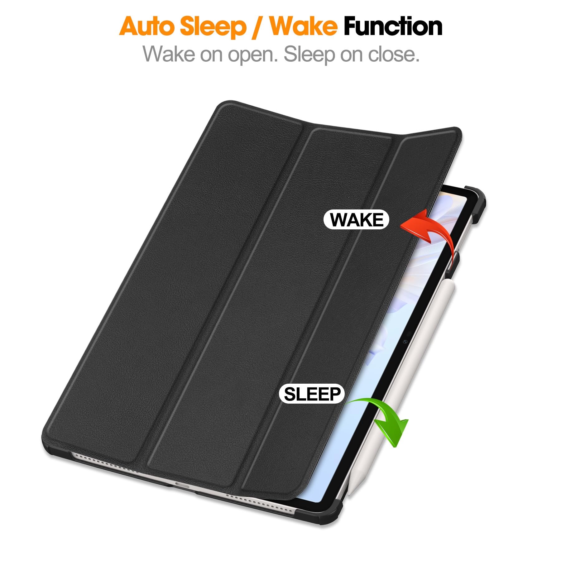 Husa tabletă Omelivon pentru Honor Pad V9 11.5", funcție sleep/wake, protecție rezistentă, negru