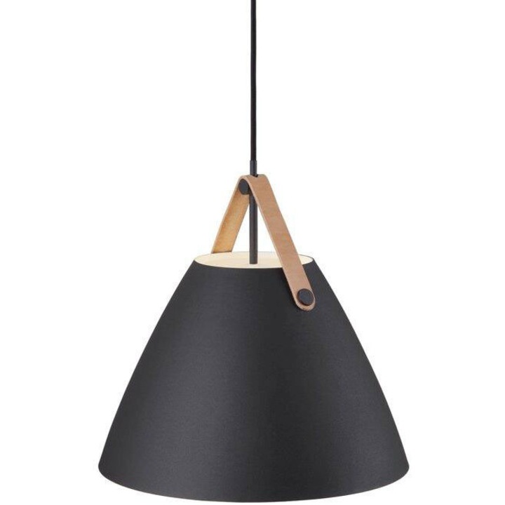 Пендел NORDLUX Strap 36, метал, кожа, черен, 37см, E27, 40W