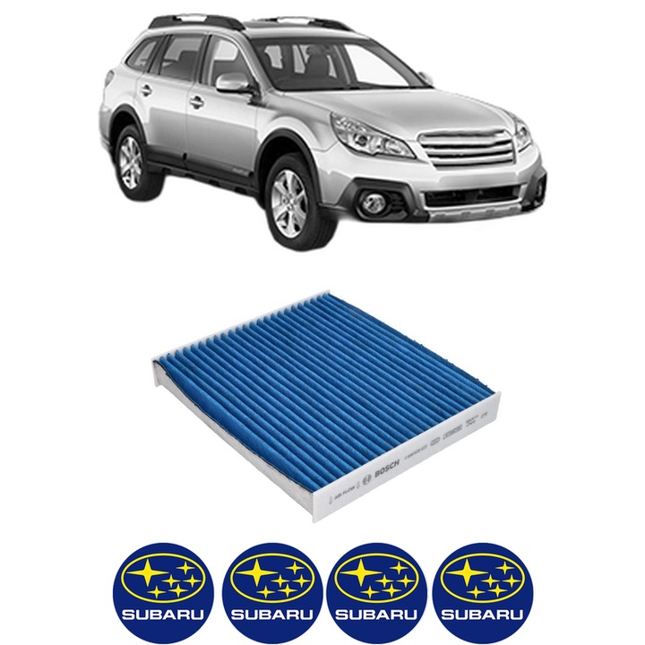Filtru habitaclu polen Carbon SUBARU OUTBACK (BR) 3.6 AWD din 2011-2014 KW 183 CP 249 CMC 3630, Auto, Bosch, 4x Stickere auto cu SUBARU