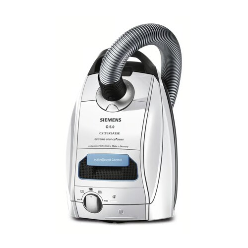 Aspirator, Siemens, VSQ5X12M1, extreme silencePower, 850 W, filtru igienic HEPA, raza de operare 13 m, activeSound, alb