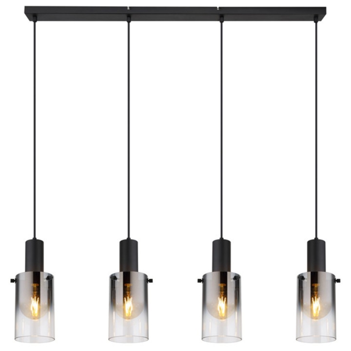 Лампа GLOBO, Метал, Мат черно, 1 x E27, 125x1500мм