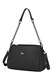 C'iel, Geanta crossbody Caro din piele, Negru, 17 x 25 x 10 cm