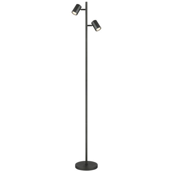 Lampa de podea GLOBO JAMES, metal gri mat, 2 guri, 158x220x270mm