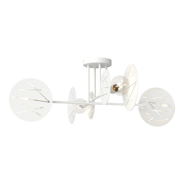 Полилей EMIBIG Frick, 4 крушки, бял, 89x120x89см