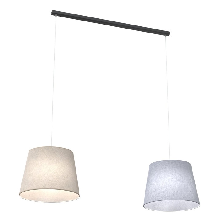 Lampa suspendata Emibig, Negru/Gri, 128x150x38cm