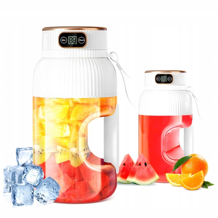 Mini blender portabil roz