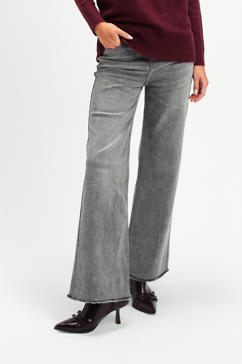 Top Secret, Blugi cu terminatie franjurata, Gri