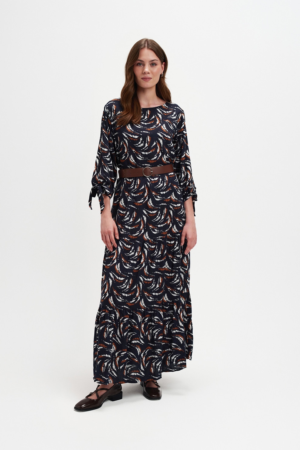 Top Secret, Rocie maxi cu o curea, Alb, Bleumarin, 44