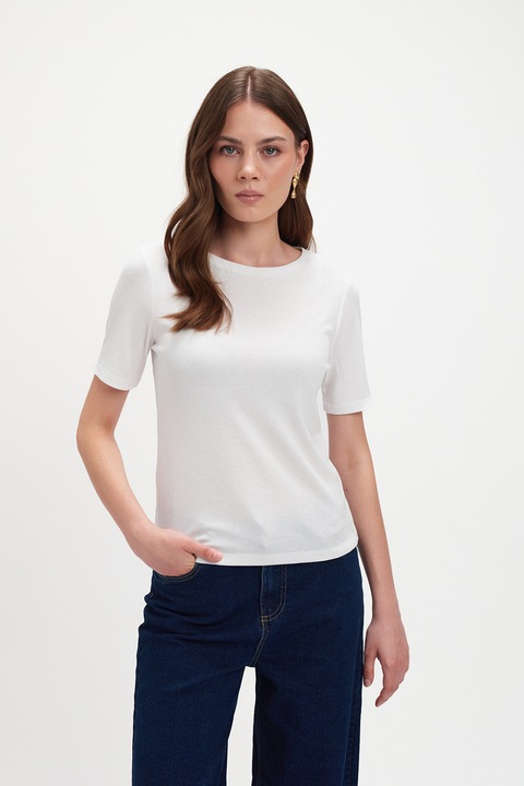 Top Secret, Tricou cu decolteu rotund, Alb