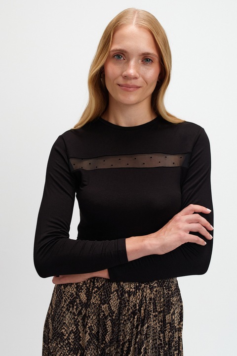 Top Secret, Bluza cu segment de plasa, Negru