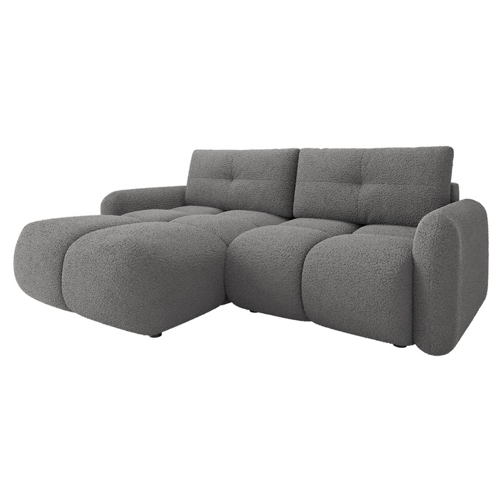 Coltar rabatabil Tazino, MIRJAN 24, gri inchis, 165x238x94 cm