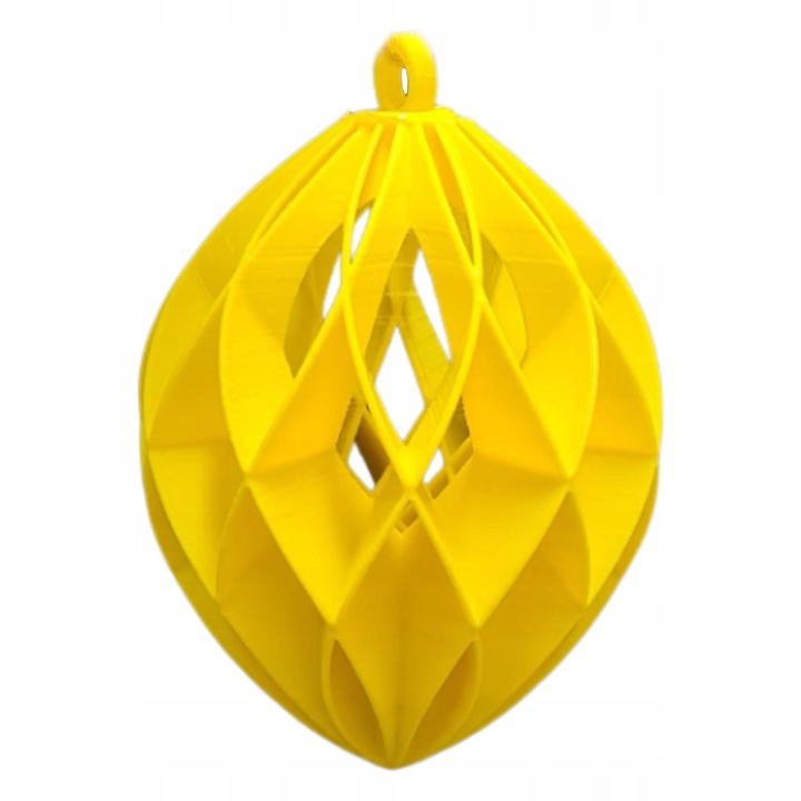 Glob de Craciun 3D, SMX Design, galben, 7,5x5cm