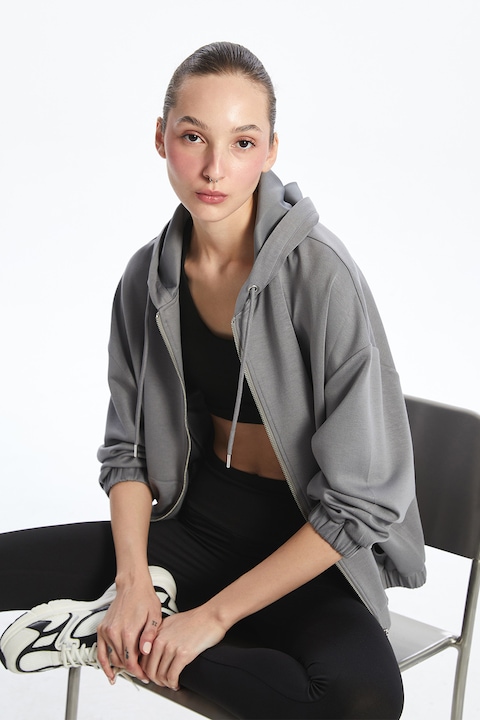 LC WAIKIKI, Hanorac cu maneci cazute, Gri deschis, XS-S