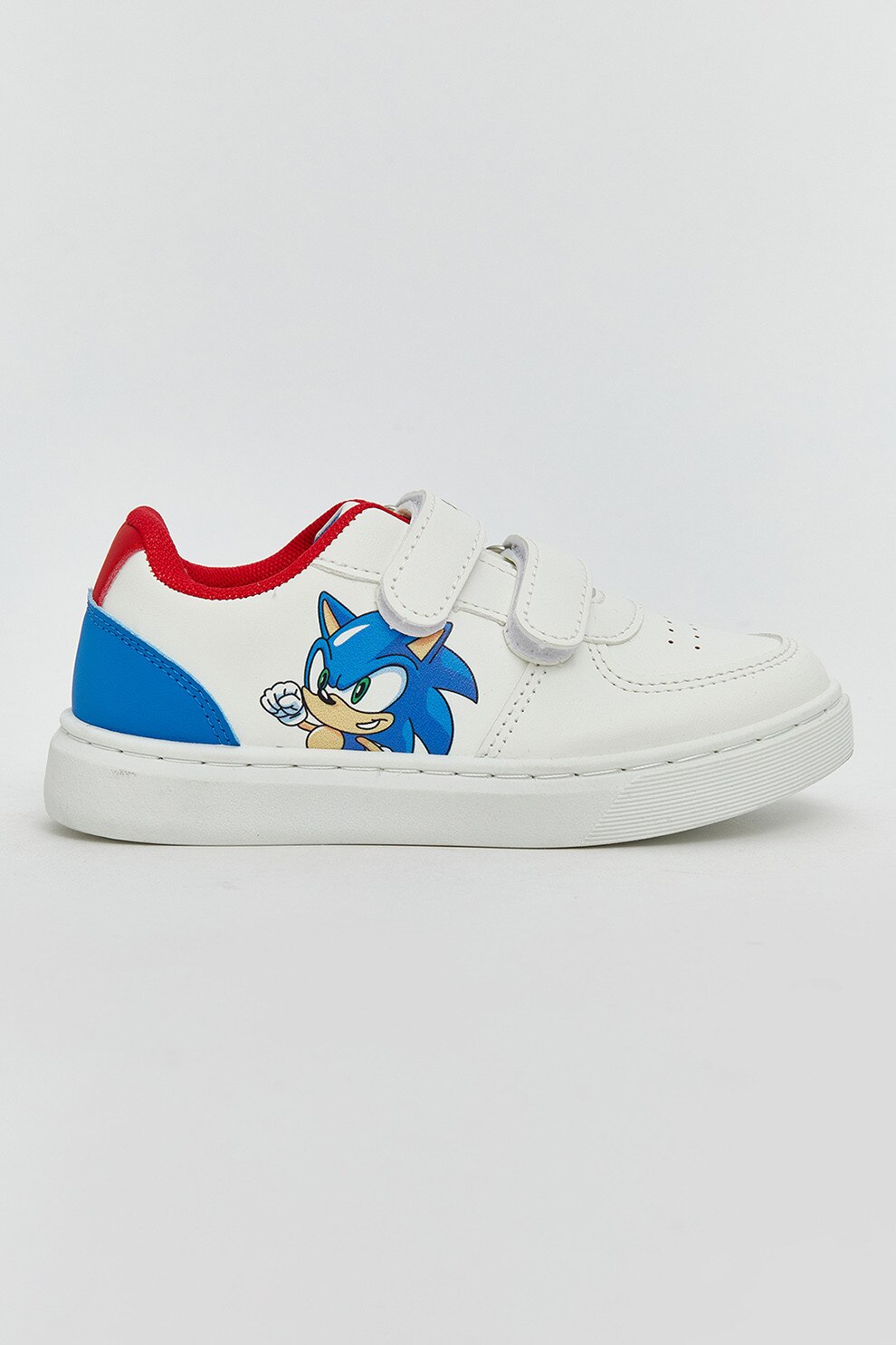 LC WAIKIKI, Pantofi sport cu velcro si imprimeu Sonic, Alb