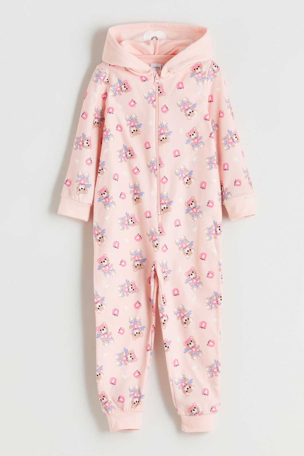 LC WAIKIKI, Salopeta de pijama din fleece, Roz deschis, 104-110 CM