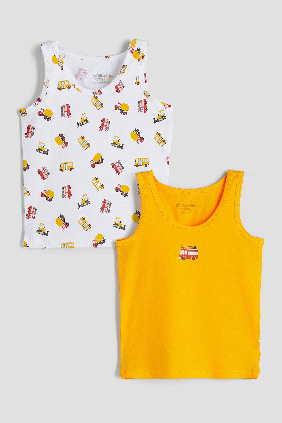 LC WAIKIKI, Set de top-uri din bumbac cu imprimeu - 2 piese