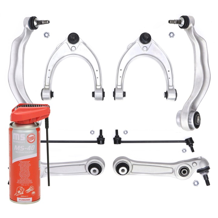 Master-Sport lengőkar készlet, 6 darabos, stabilizátor, többfunkciós olaj, 12,92 kg