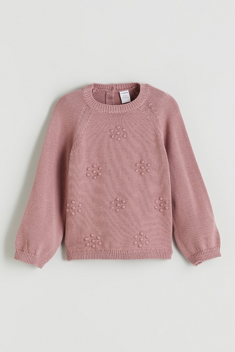 LC WAIKIKI, Pulover tricotat cu decolteu la baza gatului, Roz prafuit