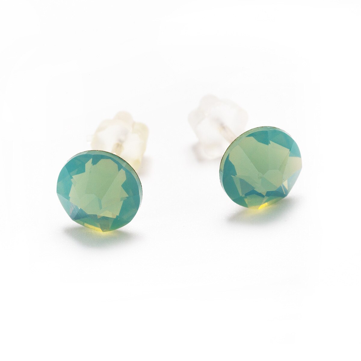 Cercei Argint DaviCrystals cu cristale cu un cristal cu tija pacific opal