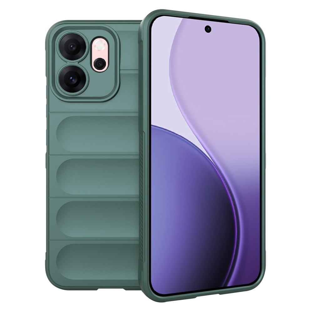 Husa pentru Oppo Reno 14 F / Reno 14 FS 5G DaDen® Magic Shield, Antisoc, Interior microfibra, TPU, Verde