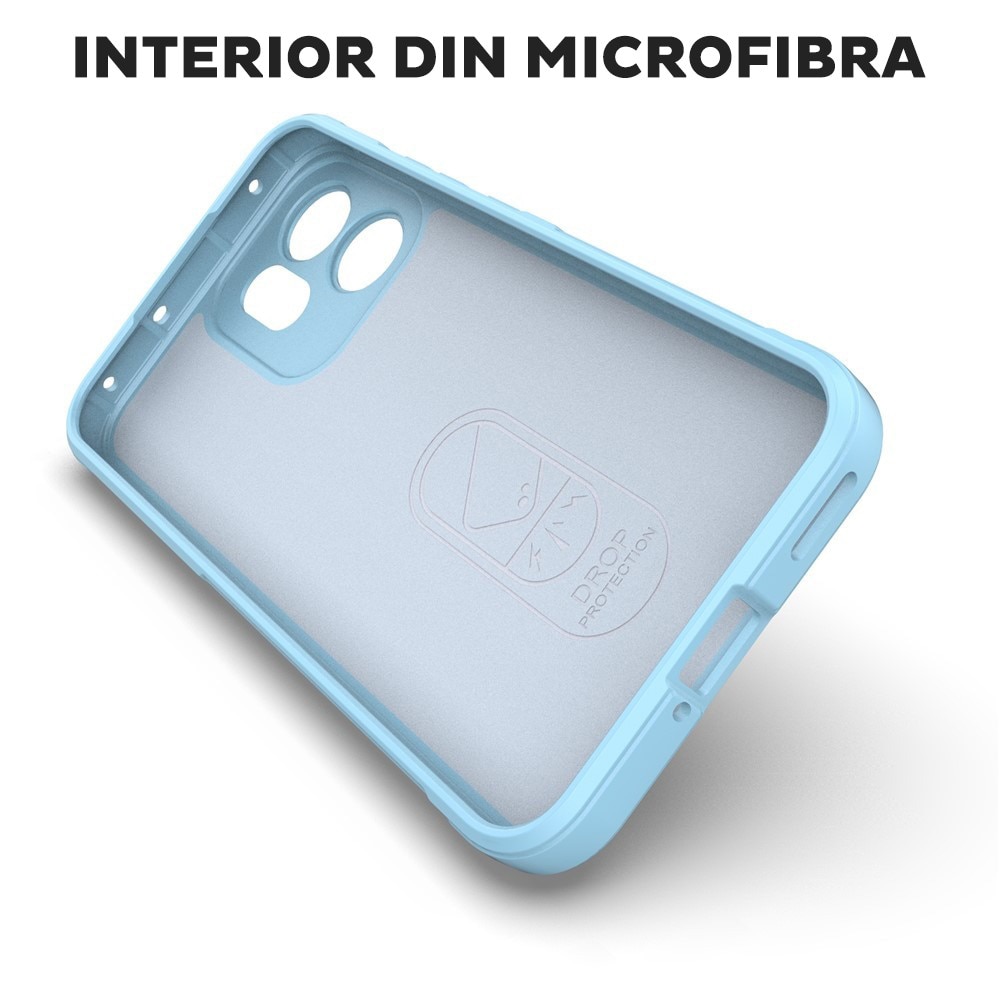 Husa pentru Oppo Reno 14 F / Reno 14 FS 5G DaDen® Magic Shield, Antisoc, Interior microfibra, TPU, Albastru