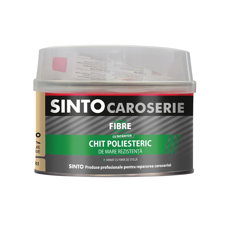 Chit auto SINTO, poliesteric cu fibră de sticlă, 1000 ml, alb, 1.7 kg