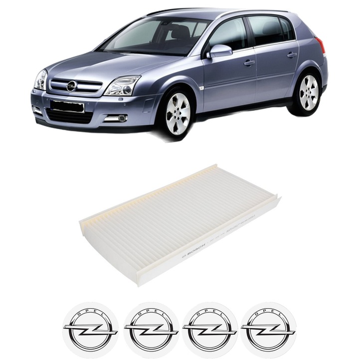 Filtru habitaclu polen OPEL SIGNUM Hatchback (Z03) 1.9 CDTI (F48) din 2004-2008 KW 88 CP 120 CMC 1910, Auto, Bosch, 4x Stickere auto cu OPEL