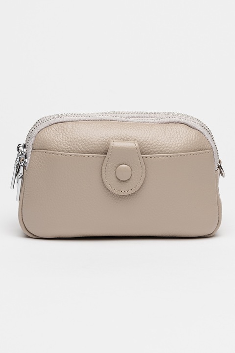 Antonia Moretti, Geanta crossbody de piele, Maro taupe