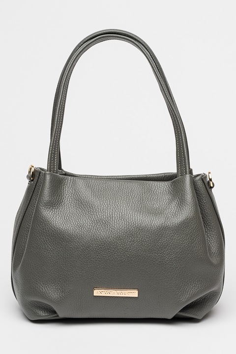 Antonia Moretti, Tote fazonú bőrtáska levehető pánttal, Sötétszürke