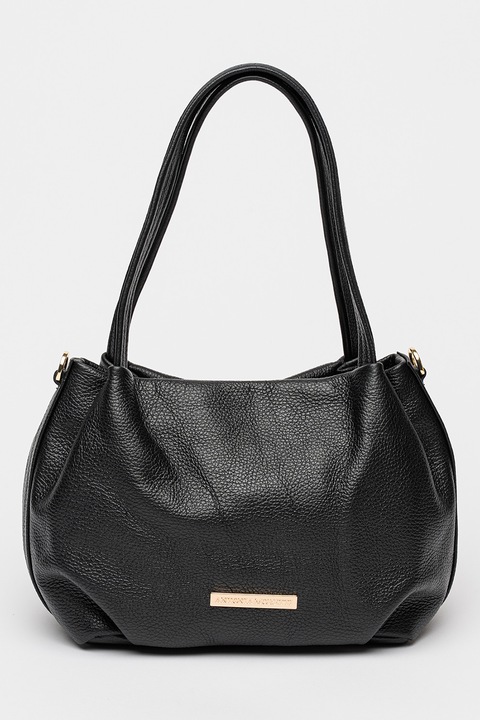 Antonia Moretti, Tote fazonú bőrtáska levehető pánttal, Fekete