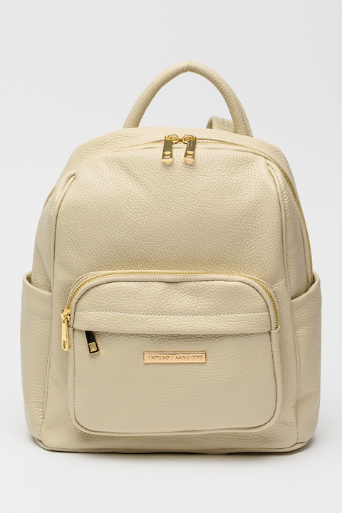 Antonia Moretti, Раница с цип и регулиращи се презрамки, Светло бежово