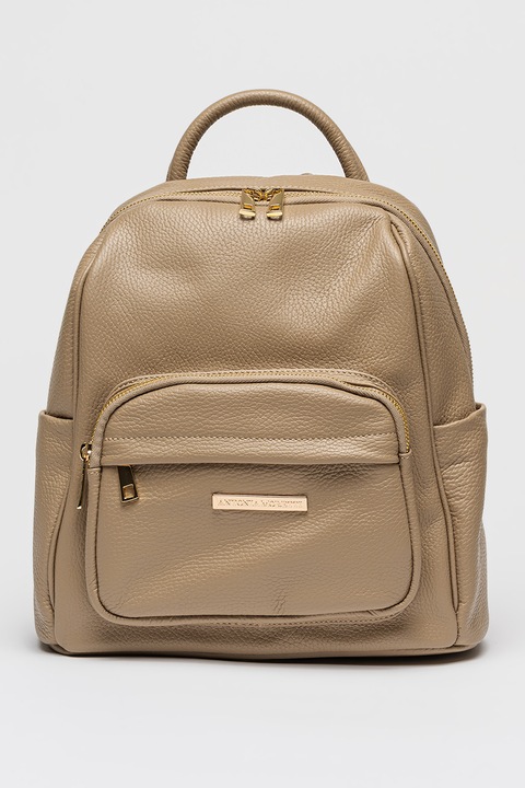 Antonia Moretti, Раница с цип и регулиращи се презрамки, Сиво-кафяв