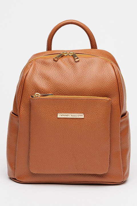 Antonia Moretti, Rucsac cu logo metalic, Maro scortisoara