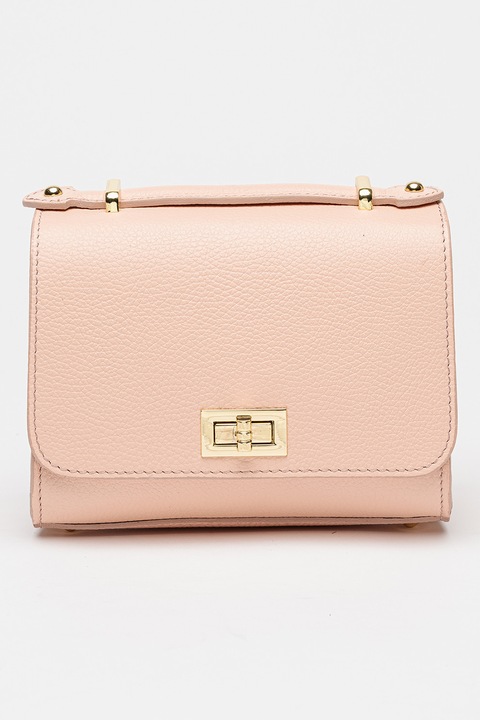 Chiara Canotti, Geanta crossbody uni de piele, Roz deschis