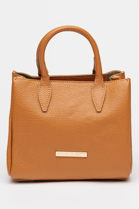 Chiara Canotti, Geanta din piele cu bareta de umar detasabila, Maro scortisoara