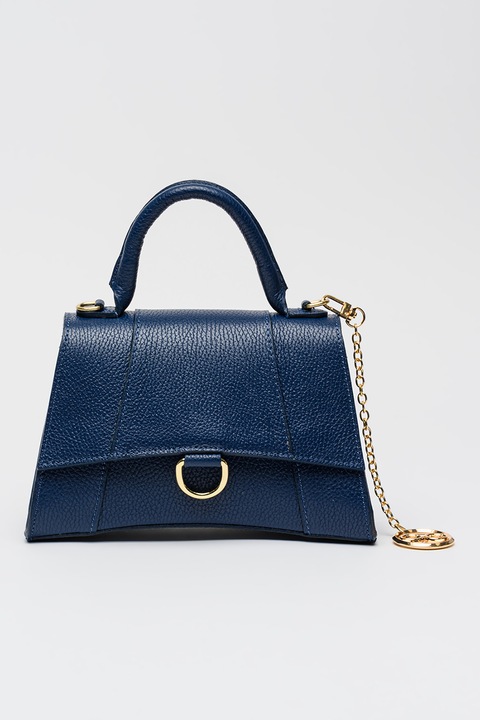 Chiara Canotti, Fedőlapos bőrtáska keresztpánttal, Sötétkék